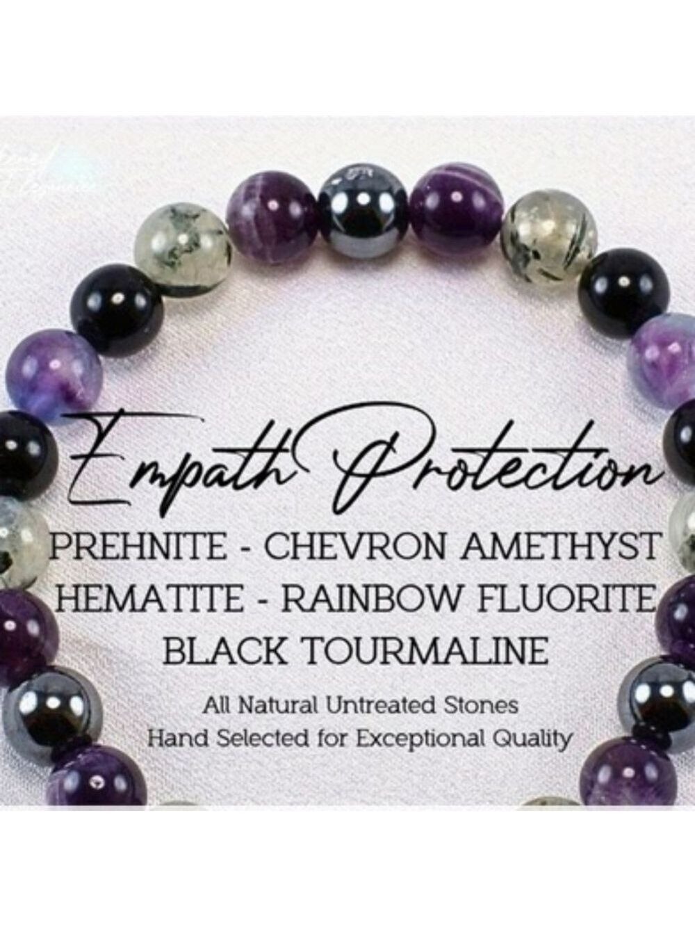 Natural stones bracelet for protection for women or men,about 7.5inches stretch. - Picture 1 of 4